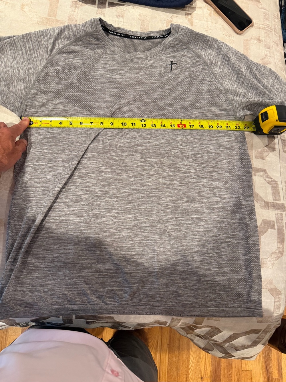 Three Nails Heather Gray Athletic t-Shirt